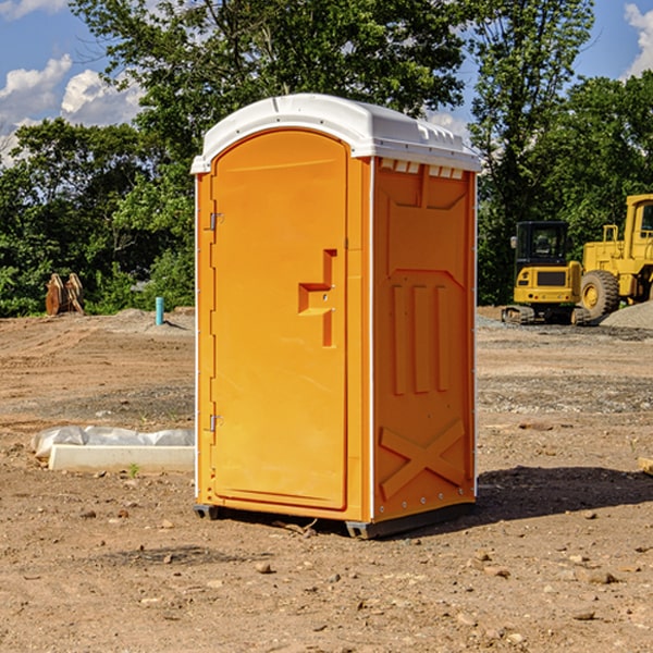 how often are the portable toilets cleaned and serviced during a rental period in Coral IL